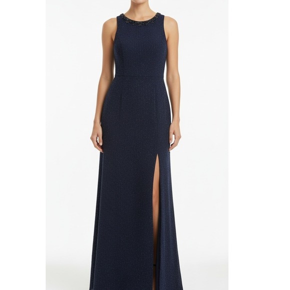 formal dresses size 8 petite Long Formal Dress Halter R&M Richards 5405P main image 0